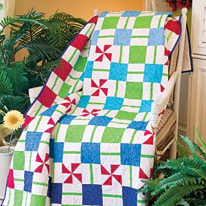 Beach House: Bold Modern Color Wave Lap Quilt Pattern | Quilting Daily