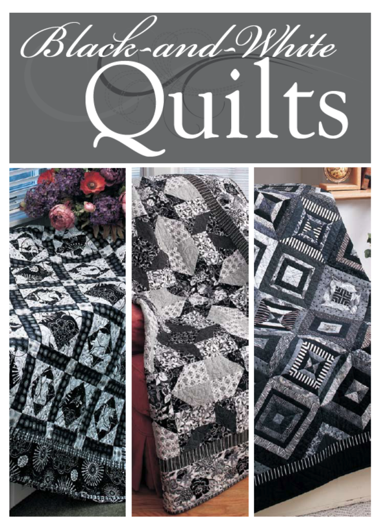 black white gray quilt