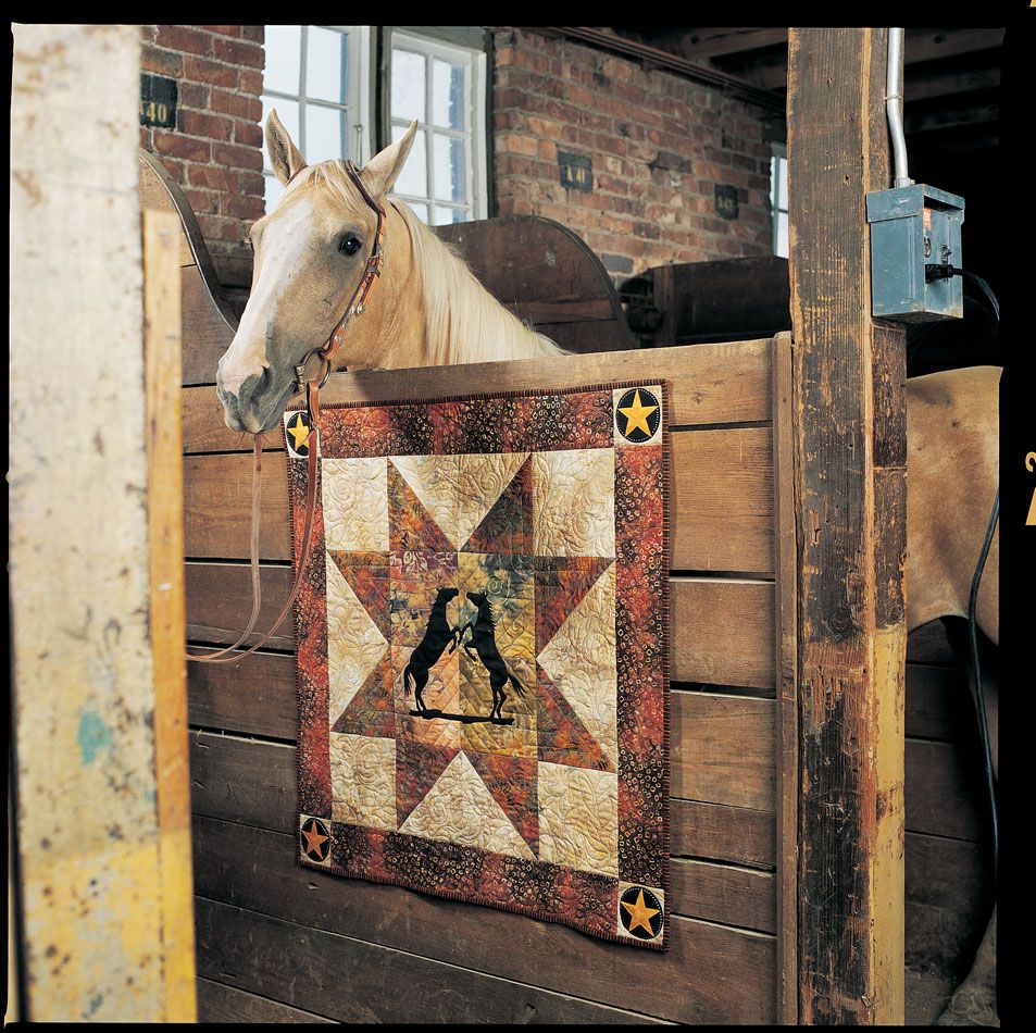 Wall Hanging Star Quilt Pattern Featuring Horses From Fons Porter Quilting Daily