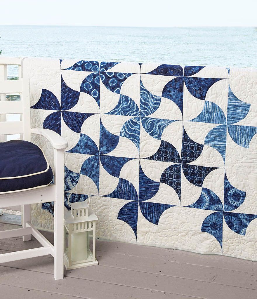Indigo Spin Quilt Fons & Porter Quilting Daily