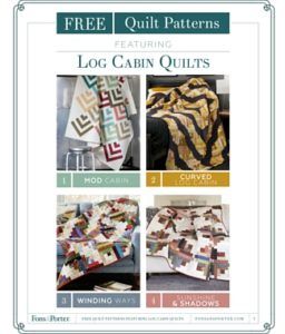 Free Quilt Patterns featuring Log Cabin Quilts