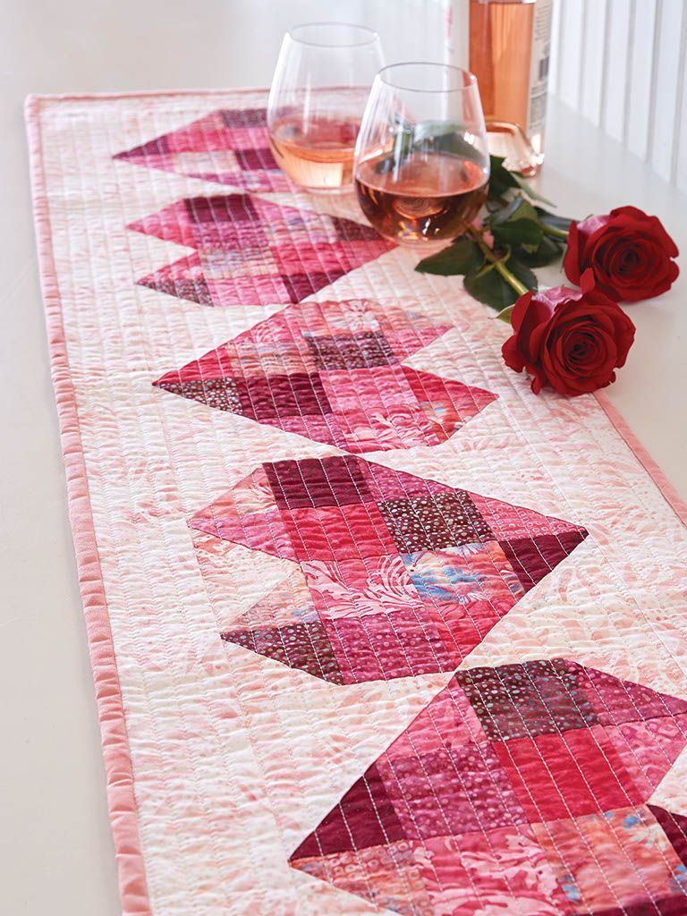 Here s My Heart Table Runner Quilt Pattern From Fons Porter Quilting Daily