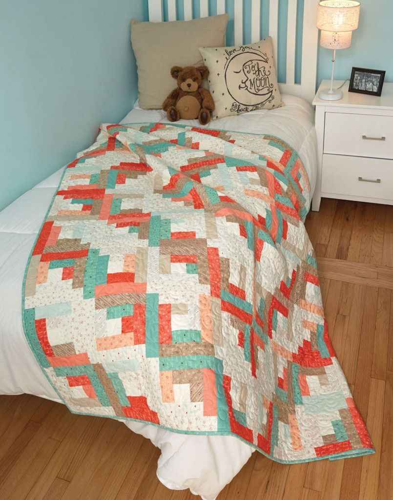 Fons And Porter Modern Log Cabin Quilt Pattern