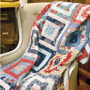 "Westward Journey" is a Free Lap Quilt Pattern designed by Beth Hayes from Quilting Daily!