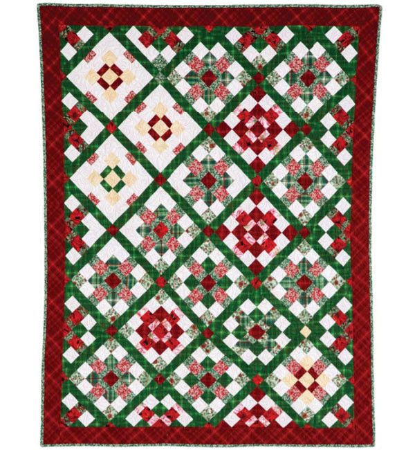 Easy Christmas Fabric Panel Quilt Kit Holly Jolly Snowman Quick Beginners