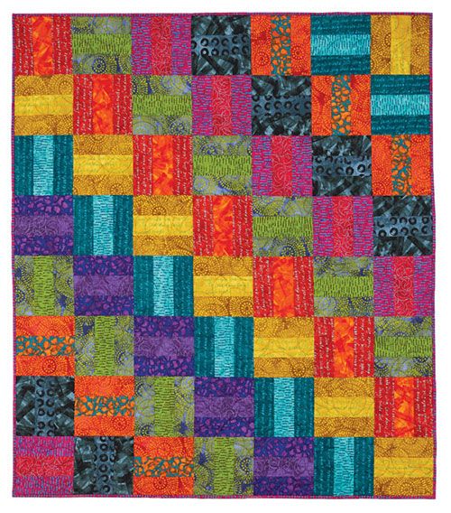 Strips and Squares Quilt Pattern Download