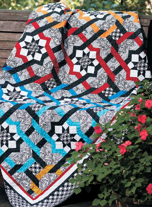 Interlocking Stars Quilt Pattern Download Quilting Daily