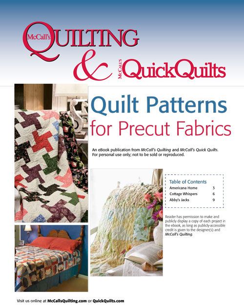 Quilt Patterns for Precut Fabrics eBook