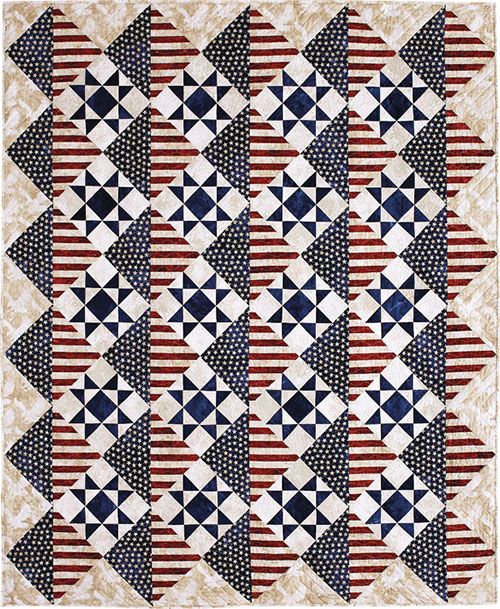 How To Make The Patriotic Quilt Of Valor In Honor Of Quilt Video Download Quilting Daily