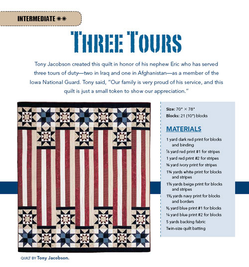 Three Tours Quilt Pattern Free