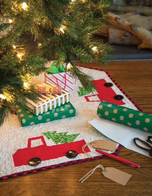 little red truck christmas tree skirt