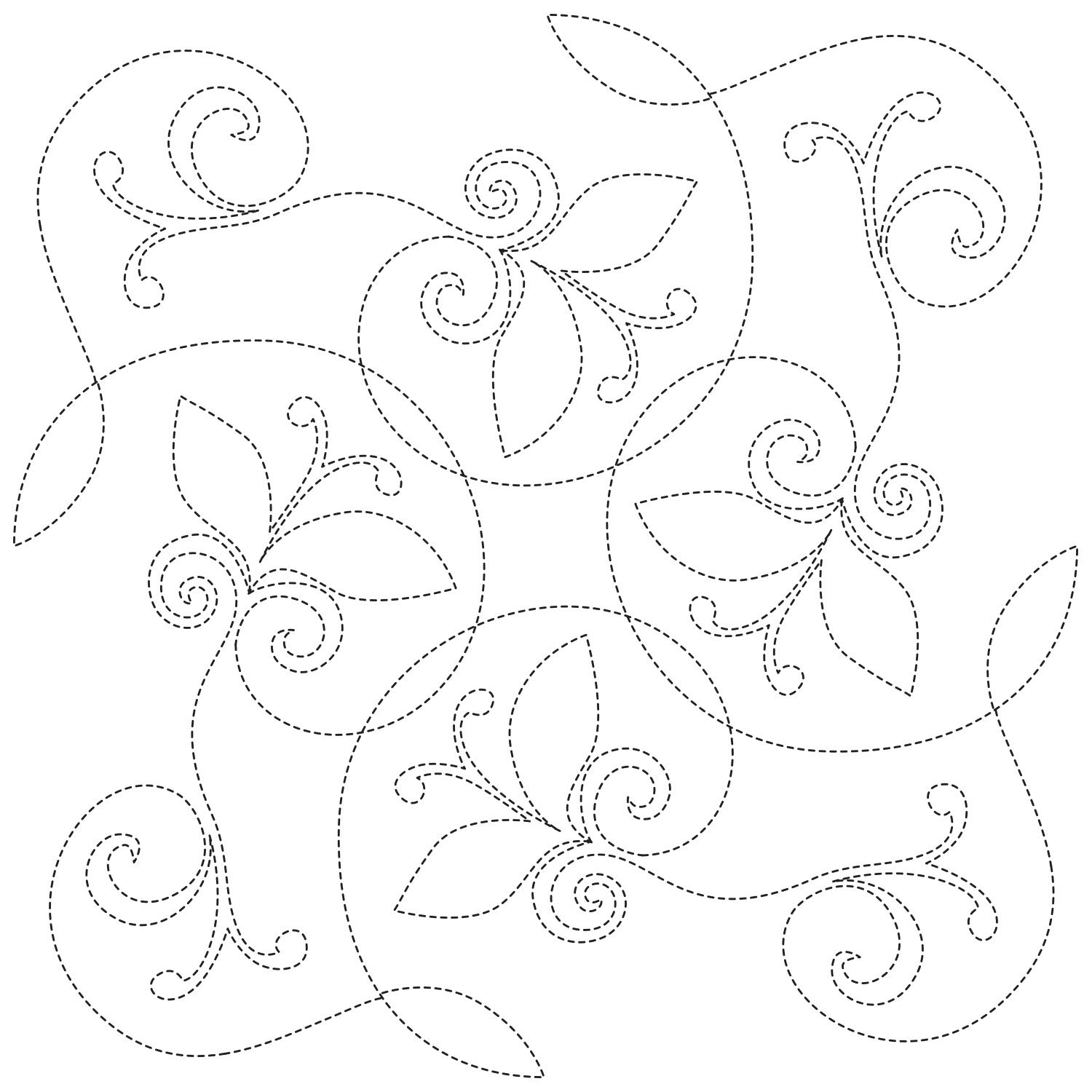 floating-flower-digital-quilting-motif-quilting-daily