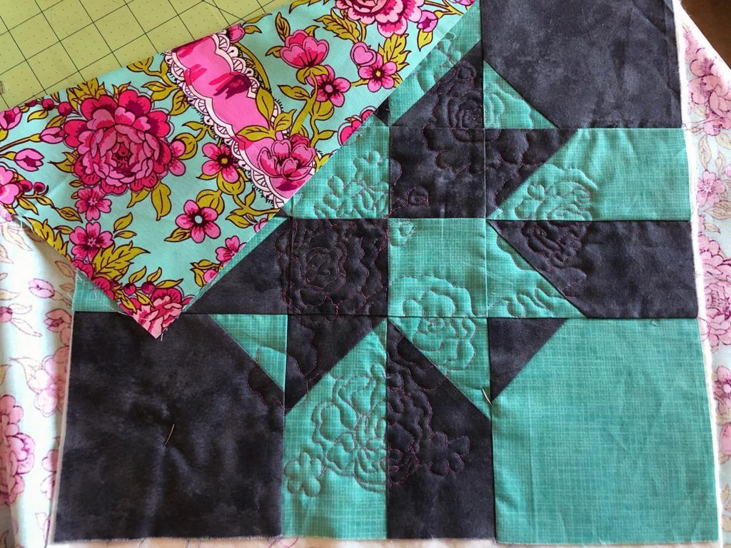 More quilting tips for beginners include picking a backing with a fun and trace-able design. 