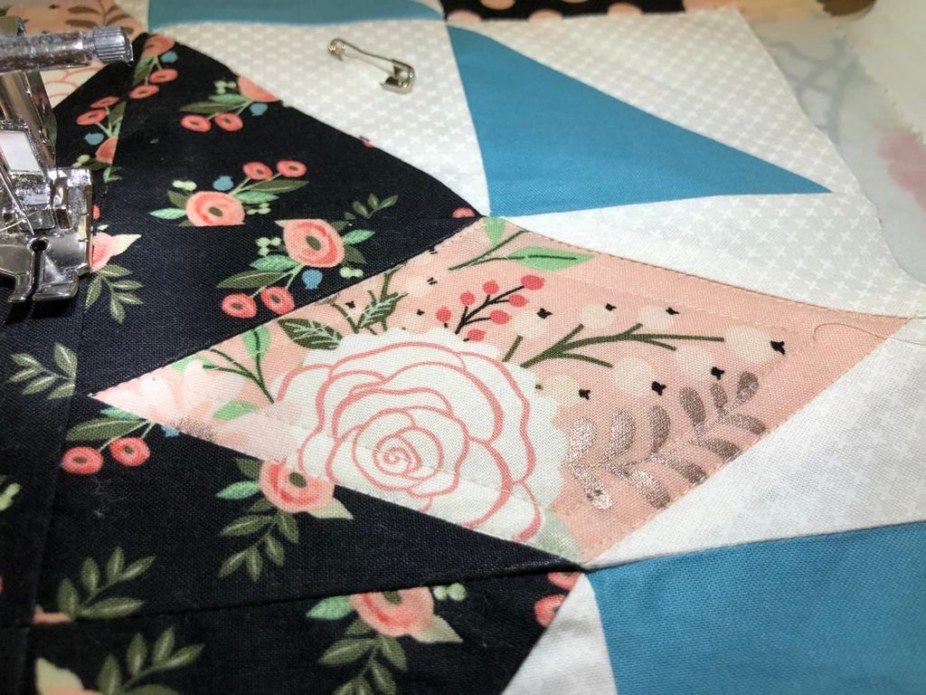 Easy machine quilting with stitch in the ditch or stitching in the neighborhood. 