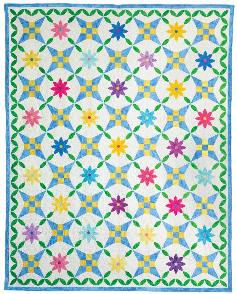 daisy-chain-quilt-pattern-combines-traditional-piecing-with