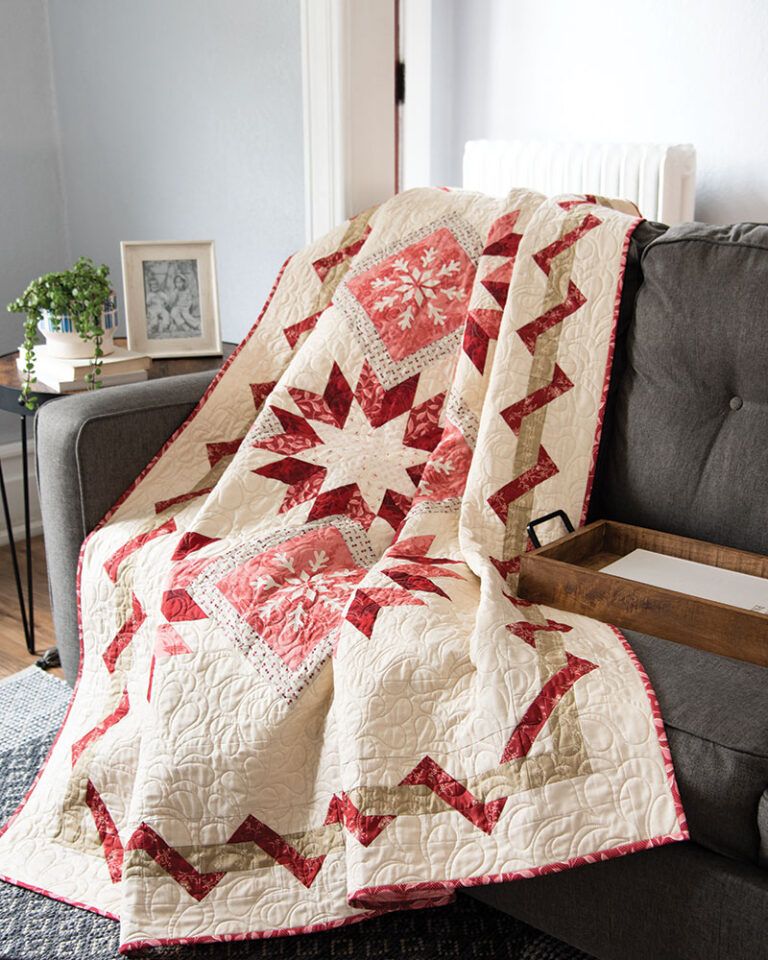 Snowy Stars Quilt Pattern Download Quilting Daily