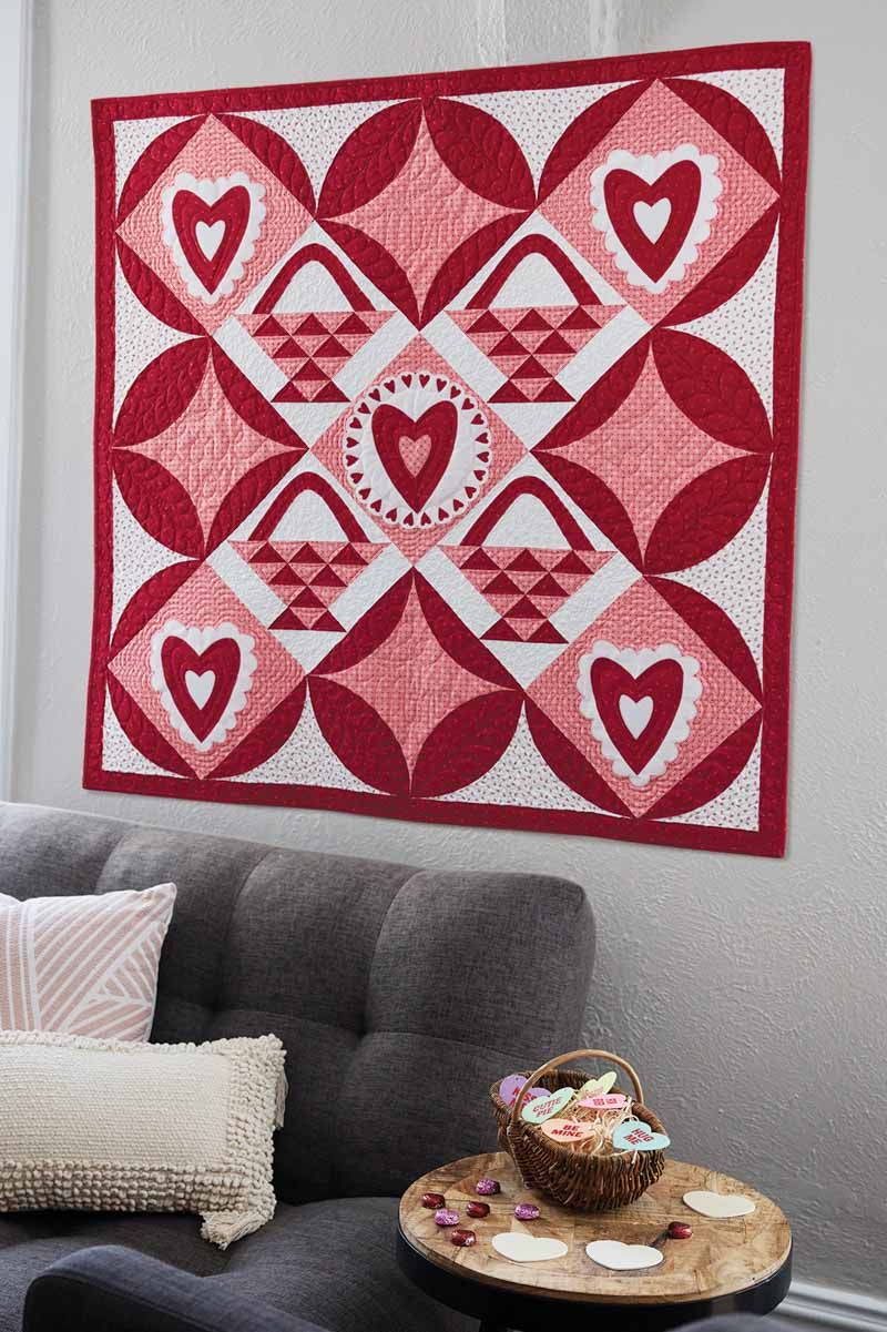 Quiltmaker January February 2024 Print Edition Quilting Daily   QM428 Be Mine Valentine ST2 Vert 800x1200 .optimal 